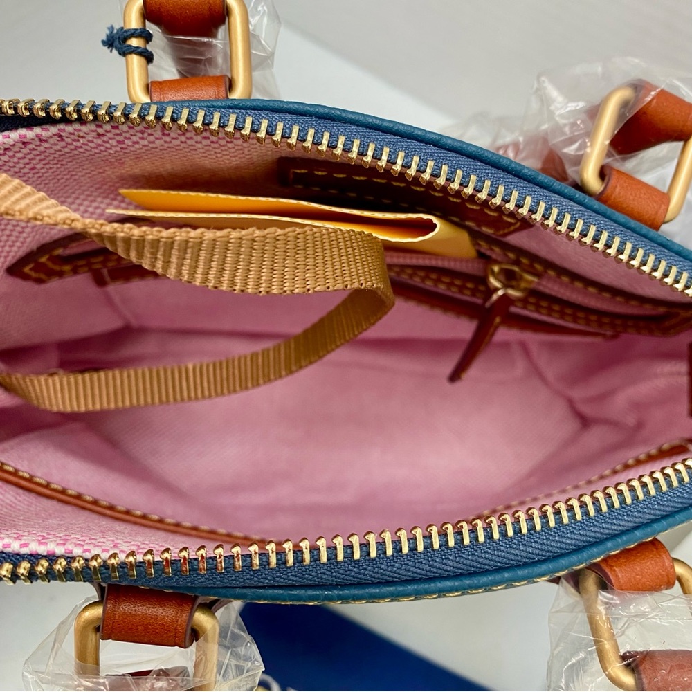 Dooney & Bourke Dillen Crossbody Satchel Small Jeans Color NWT - Picture 6 of 9